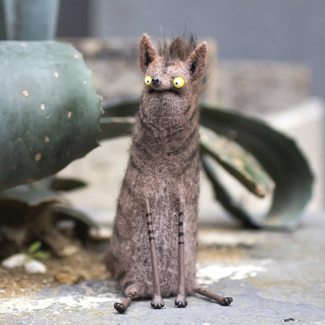 🔥Hot Sale 49% OFF🌟🐭👀Handmade Wool Felt Big-Eyed Panicked Weirdo — Quirky Plush Pal🧶