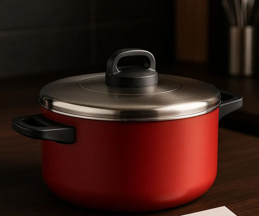 Heavy Gauge Non-Stick Casserole Pot with Stainless Steel Lid – Premium Durable Cookware for Everyday Cooking